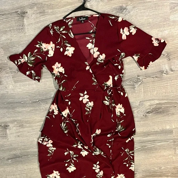 blue dress for baby girl Katinka Wrap Maxi Dress - Burgundy Floral main image 1